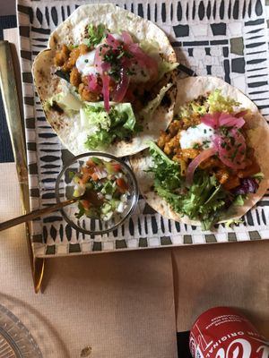 Vegan tacos  at A Corre Vexeta in Santiago De Compostela