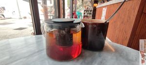 "double play tea" black tea with roasted almonds and walnuts, a very good tea with character! at Elemiah in Fontainebleau