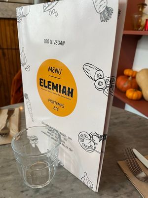 Cardápio at Elemiah in Fontainebleau