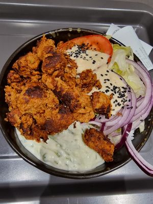 Vegan gyros plate at Ropogó in Budapest