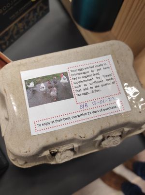 Organic eggs at For Goodness Sake  in Skibbereen