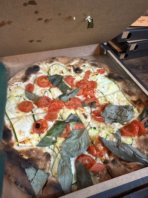 Squash and tomato - but add garlic oil or truffle  at Harald's in Copenhagen