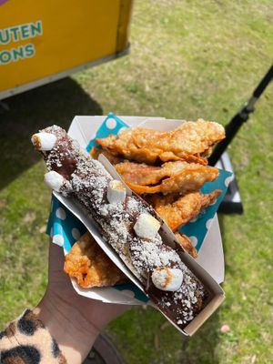 Sh’mores Churro and Spicy Latino Empanadas   at Brazilian Fun Foods - Maybe closed in Tampa