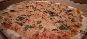 Margherita at Tony's Pizza in Flagler Beach