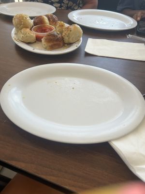 Vegan garlic knots. Delicious   at Tony's Pizza in Flagler Beach