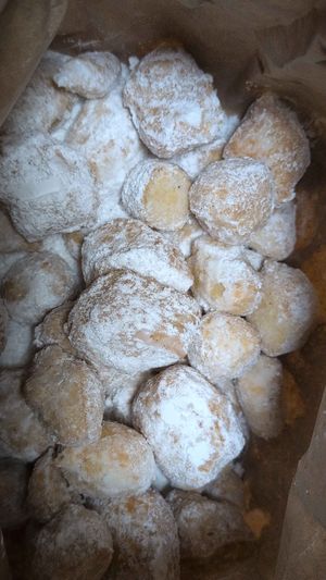 Big bag of zeppolis at Tony's Pizza in Flagler Beach