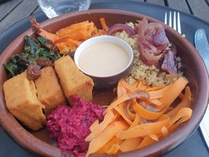 Yummy plate ! at Les Terres d'en Haut in Innimond