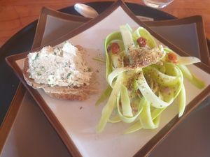 Cashew cheese :) at Les Terres d'en Haut in Innimond