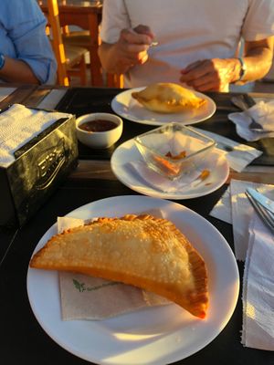 Empanada de queso vegana at Agua Marina in Tongoy