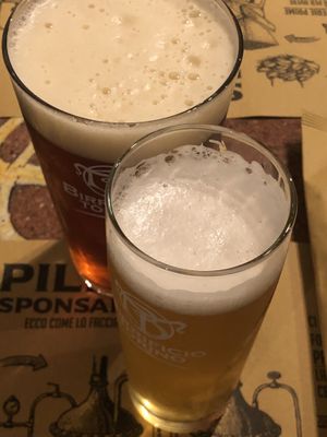 Locally brewed beers  at Birrificio Torino in Turin