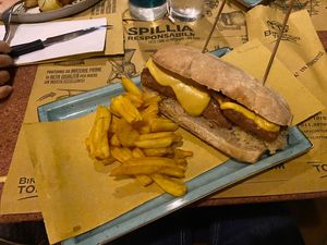 Panini con salsiccia beyond crauti e senape  at Birrificio Torino in Turin