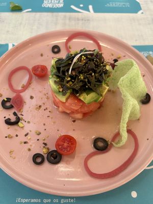 Watermelon tartar   at Mareando la Huerta in Alicante