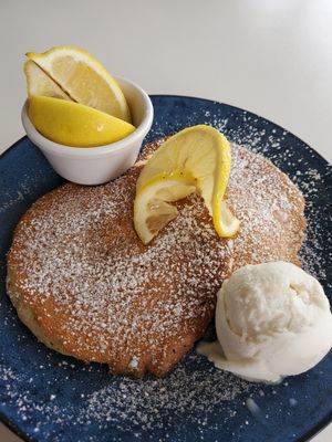 Lemon & sugar with ice cream (vegan) at Pancake Place in Port Macquarie