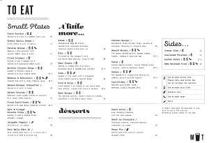 Menu October 2022 at Mangawhai Tavern in Mangawhai