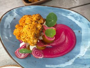 Cauliflower steak at Mangawhai Tavern in Mangawhai