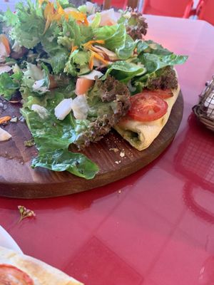 Pesto stuffed crust 🤤  at Herbolarium in Santa Fe
