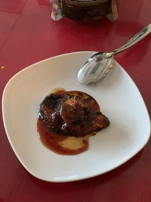 Delicios caramelised Coco Sponge /w honey  at Herbolarium in Santa Fe