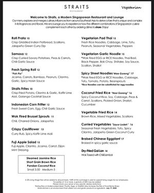 Some items cannot be made vegan   #Veganuary at Straits in San Jose