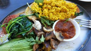 Tofu scramble at The Windmill Cafe in Toora