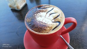Soy cappacino at The Windmill Cafe in Toora