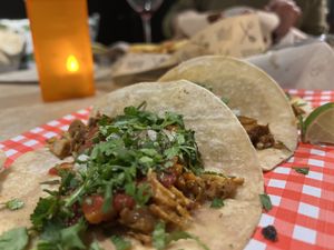 Taco’s with jackfruit  at Pura Vida Vegan Tacos in Antwerpen