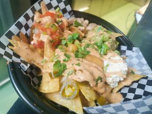 Loaded Nachos at Pura Vida Vegan Tacos in Antwerpen