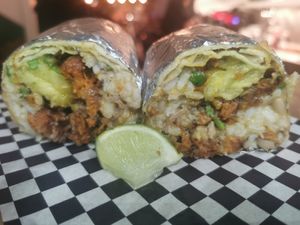 Burritos at Pura Vida Vegan Tacos in Antwerpen