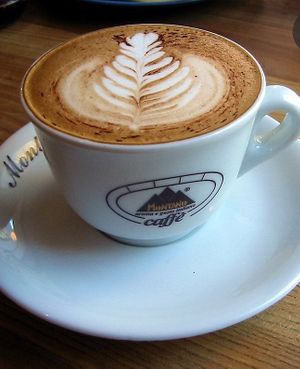 Cappuccino at Pura Vida Vegan Tacos in Antwerpen