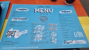 Menu at Pura Vida Vegan Tacos in Antwerpen