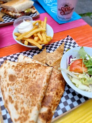 Gringa Milanesa 11,50 fries 4€ at Pura Vida Vegan Tacos in Antwerpen