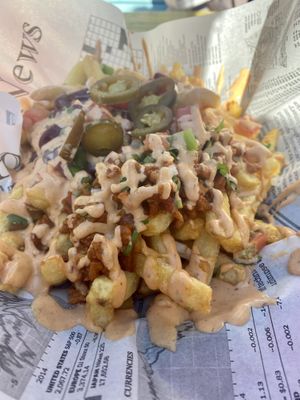 Loaded fries  at Pura Vida Vegan Tacos in Antwerpen