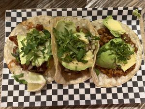 Tacos trio  at Pura Vida Vegan Tacos in Antwerpen
