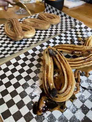 Loaded and regular churros  at Pura Vida Vegan Tacos in Antwerpen