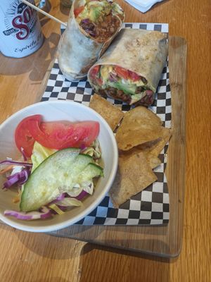 Burrito chorizo at Pura Vida Vegan Tacos in Antwerpen