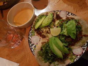 Yammy but very small Tacos at Pura Vida Vegan Tacos in Antwerpen