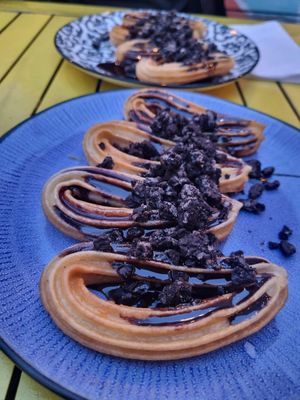 Churros at Pura Vida Vegan Tacos in Antwerpen