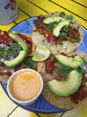 Tempeh tacos at Pura Vida Vegan Tacos in Antwerpen