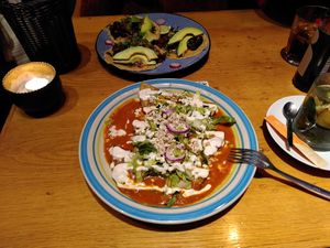 Tacos and enchiladas at Pura Vida Vegan Tacos in Antwerpen