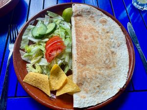 Gringa Chorizo (Soy with pico de gallo) at Pura Vida Vegan Tacos in Antwerpen