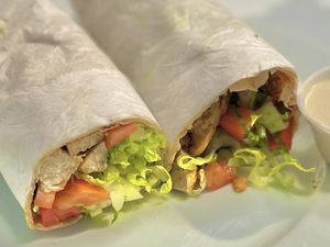 Garlic Chickun Wrap  at The Vegan Joint in Woodland Hills