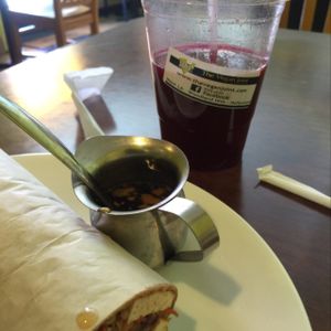 Mu shu tofu wrap at The Vegan Joint in Woodland Hills