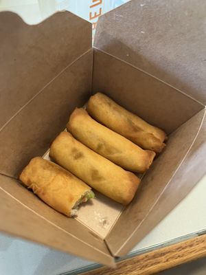 spring rolls (Partially eaten)  at The Vegan Joint in Woodland Hills