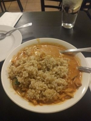some curry with brown rice.  really good stuff.  so much flavor at The Vegan Joint in Woodland Hills