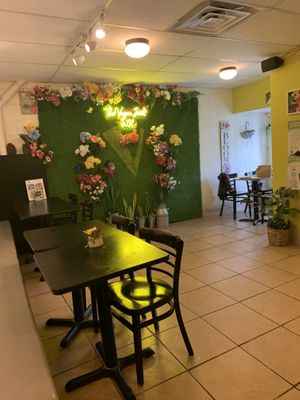 A view of the seating  at The Vegan Joint in Woodland Hills