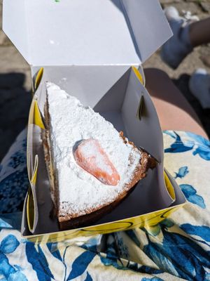 Vegan carrot cake at Albeta Mediterranean Bakery in Thessaloniki