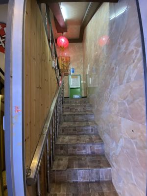 Up the stairs   at Hotang Maratang in Seoul