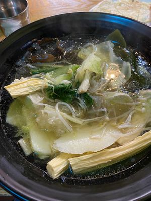 Before adding the heat!  at Hotang Maratang in Seoul