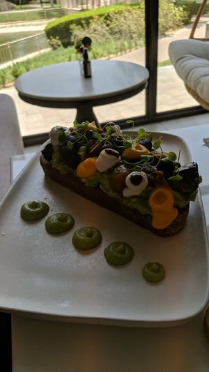 Avocado bruchetta at Planet Terra in Dubai