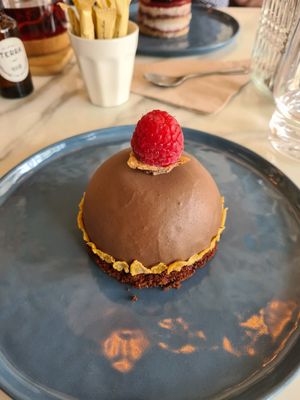 Truffle cake at Planet Terra in Dubai