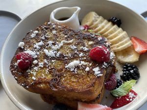 French toast with nice cream  at Planet Terra in Dubai